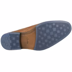 ) Mens Clarks Formal Brogues Prangley Limit - G Fit - UK 6.5, British Tan (Brown