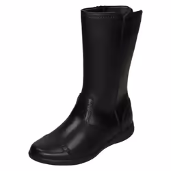 Girls Clarks Smart Leather Boots Etch Stride - F Fit - Black, UK 10 Child
