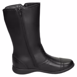 Girls Clarks Smart Leather Boots Etch Stride - F Fit - Black, UK 10 Child