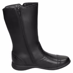 Girls Clarks Smart Leather Boots Etch Stride - G Fit - Black, UK 10.5 Child