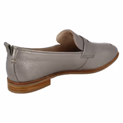 Ladies Clarks Smart Slip On Loafers Alania Belle - D Fit - UK 3, Silver
