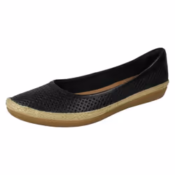 Ladies Clarks Summer Ballerina Flat Shoes Danelly Adira - D Fit - UK 3, Black