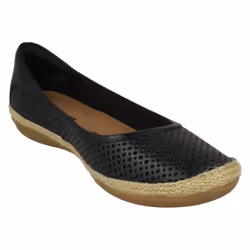 Ladies Clarks Summer Ballerina Flat Shoes Danelly Adira - D Fit - UK 3, Black