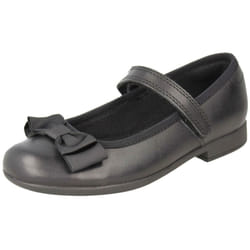 Girls Clarks Formal/School Shoes Scala Tap - G Fit - Black, UK 10 Child