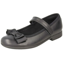 Girls Clarks Formal/School Shoes Scala Tap - H Fit - Black, UK 10 Child