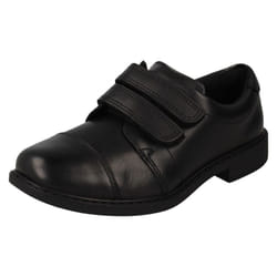 Boys Clarks School Shoes Scala Skye - H Fit - Black, UK 8 Child