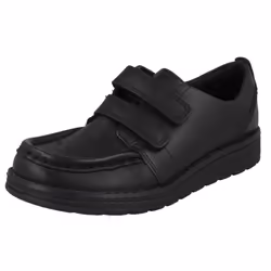 Girls Clarks Formal/School Shoes Mendip Stitch - F Fit - Black, UK 7 Infant