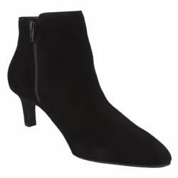 Ladies Clarks Heeled Ankle Boots Calla Blossom - D Fit - Black, UK 7.5