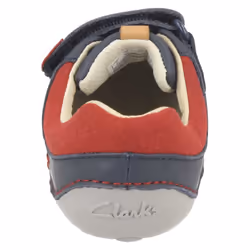 ) Boys Clarks First Shoes Tiny Toby - F Fit - UK 2 Infant, Navy (Blue