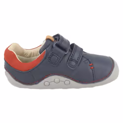 ) Boys Clarks First Shoes Tiny Toby - H Fit - UK 2.5 Infant, Navy (Blue