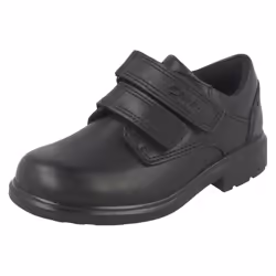 Boys Clarks Double Strap School Shoes Remi Pace - G Fit - UK 6 Infant, Black