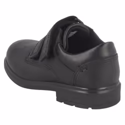 Boys Clarks Double Strap School Shoes Remi Pace - H Fit - UK 7 Infant, Black