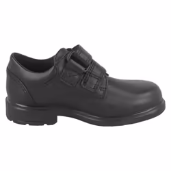 Boys Clarks Double Strap School Shoes Remi Pace - H Fit - UK 7 Infant, Black