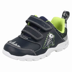 ) Boys First Shoes By Clarks Dinosaur Themed Trainers Brite Rex - F Fit - UK 4.5 Infant, Navy (Blue