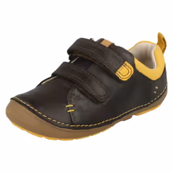 Boys Clarks First Shoes Softly Toby - G Fit - UK 5 Infant, Brown