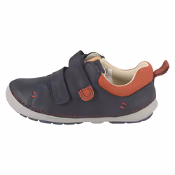 ) Boys Clarks First Shoes Softly Toby - F Fit - UK 3 Infant, Navy (Blue