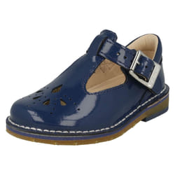 Girls Clarks Smart Casual First Shoes Yarn Weave - F Fit - UK 4.5 Infant, Blue