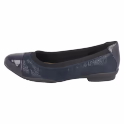 ) Ladies Clarks Ballerina Flats Neenah Garden - E Fit - UK 3, Navy (Blue