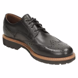 Mens Clarks Formal Brogues Batcombe Wing - G Fit - UK 6.5, Black