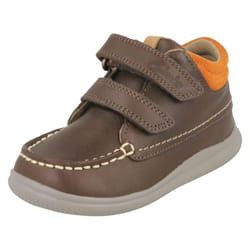 Boys First Shoes By Clarks Ankle Boots Cloud Tuktu - F Fit - UK 4.5 Infant, Brown