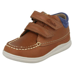 ) Boys First Shoes By Clarks Ankle Boots Cloud Tuktu - F Fit - UK 4 Infant, Tan (Brown