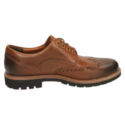 ) Mens Clarks Formal Brogues Batcombe Wing - G Fit - UK 7.5, Dark Tan (Brown