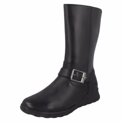 Girls Clarks Mid Calf Boots Mariel Star - F Fit - UK 10.5 Child, Black