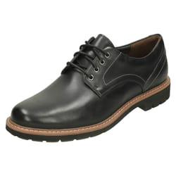 Mens Clarks Smart Lace Up Shoes Batcombe Hall - G Fit - UK 8, Black
