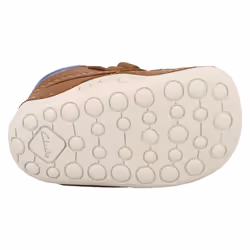) Boys Clarks First Shoes Tiny Tuktu - F Fit - UK 4.5 Infant, Tan (Brown