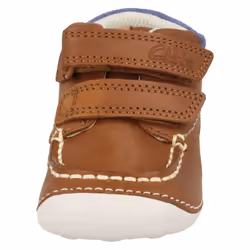 ) Boys Clarks First Shoes Tiny Tuktu - F Fit - UK 4.5 Infant, Tan (Brown