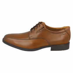 ) Mens Clarks Formal Shoes Tilden Walk - G Fit - UK 7.5, Dark Tan (Brown