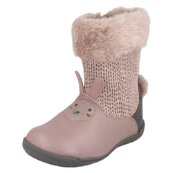 ) Girls Clarks Casual Boots Iva Time - G Fit - UK 4 Infant, Dusty Pink (Pink