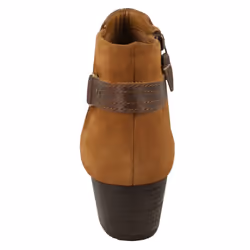 ) Ladies Clarks Ankle Boots Maypearl Lilac - D Fit - UK 6.5, Dark Tan (Brown