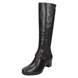 Ladies Clarks High Leg Boots Rosalyn Clara - E Fit - UK 3, Black