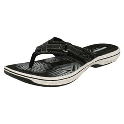 Ladies Clarks Toe Post Sandals Brinkley Sea - D Fit - UK 3, Black