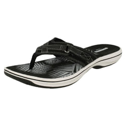 Ladies Clarks Toe Post Sandals Brinkley Sea - D Fit - UK 5, Black