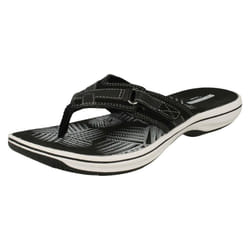 Ladies Clarks Toe Post Sandals Brinkley Sea - D Fit - UK 6, Black