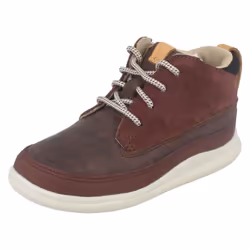 ) Boys Clarks Casual Ankle Boots Cloud Air - F Fit - UK 4.5 Infant, Burgundy (Red