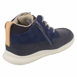 ) Boys Clarks Casual Ankle Boots Cloud Air - F Fit - UK 4 Infant, Navy (Blue