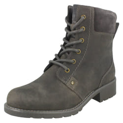 Ladies Clarks Ankle Boots Orinoco Spice - D Fit - UK 3, Grey