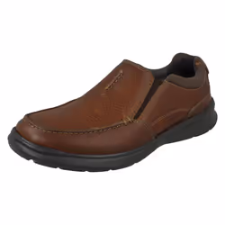 Mens Clarks Casual Shoes Cotrell Free - G Fit - Tobacco, UK 10