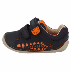 ) Boys Clarks Casual Pre-Walkers Tiny Trail - H Fit - UK 2 Infant, Navy (Blue