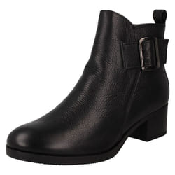 Ladies Clarks Ankle Boots Mila Sky - D Fit - Black, UK 5