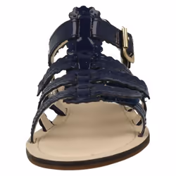Girls Clarks Buckle Fastening Open Toe Sandals Loni Moon - F Fit - UK 10 Child, Blue