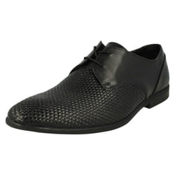 Mens Clarks Stylish Lace Up Shoes Bampton Weave - G Fit - UK 7, Black