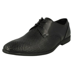 Mens Clarks Stylish Lace Up Shoes Bampton Weave - G Fit - UK 7.5, Black