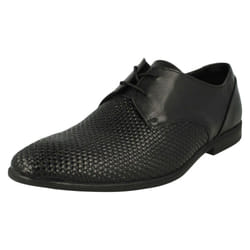 Mens Clarks Stylish Lace Up Shoes Bampton Weave - G Fit - UK 8, Black