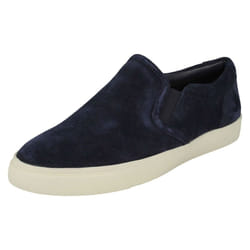 ) Ladies Clarks Casual Shoes Glove Puppet - D Fit - UK 4, Navy (Blue