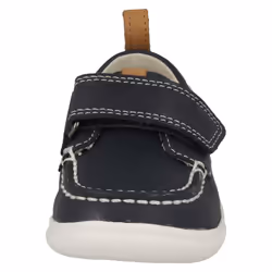 ) Boys Clarks Casual Boat Style Shoe Cloud Snap - F Fit - UK 4.5 Infant, Navy (Blue