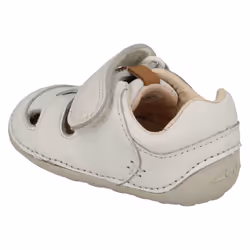 Girls Clarks Casual Shoes Tiny Meadow - G Fit - UK 2 Infant, White
